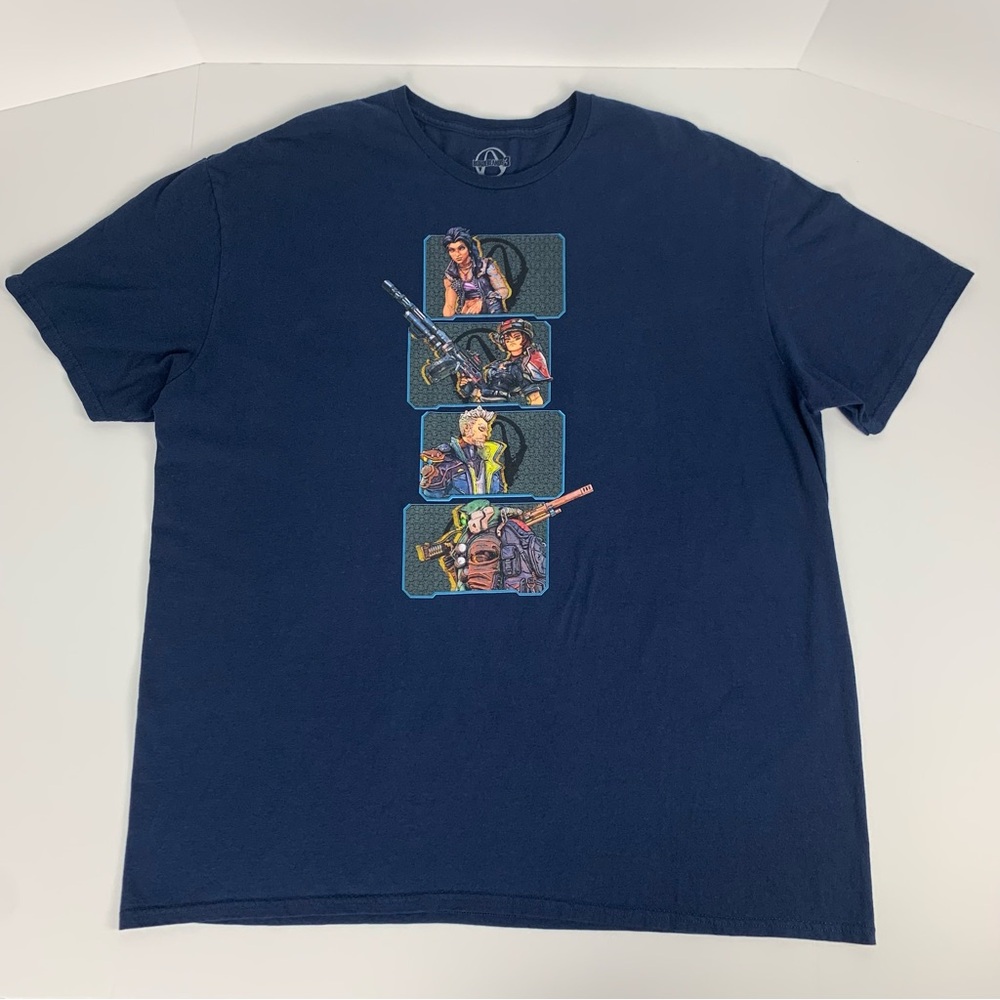 Borderlands 3 T-Shirt Official Gearbox 2019 Blue Graphic Tee Size 2XL